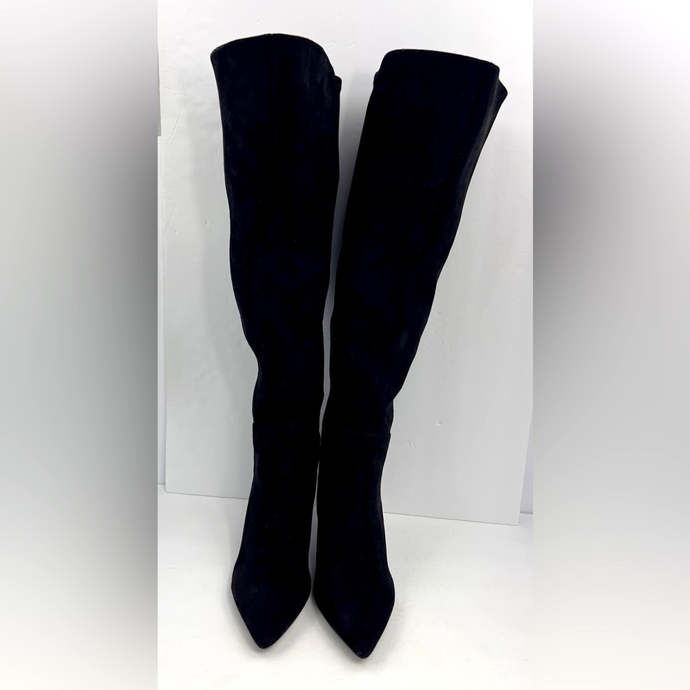 CHARLES BY CHARLES DAVID, TALL CHIC BOOTS, BLACK “TEXTILE”, SIZE 12M - Picture 1 of 12